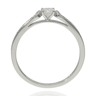 Fehér arany gyűrű 54-es méret (B44106)